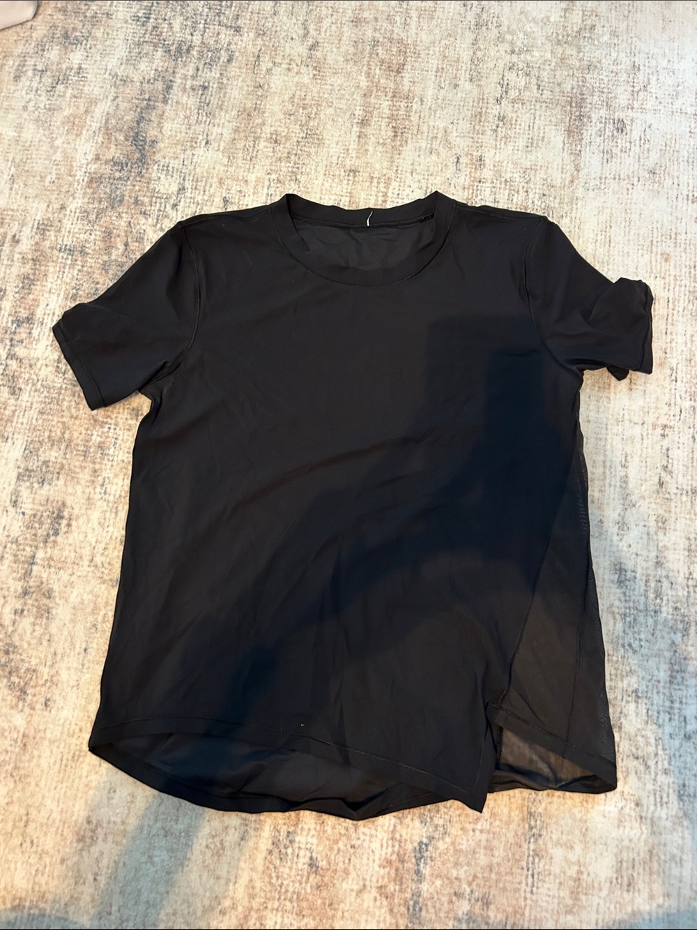 lululemon athletica Black Short-Sleeve Workout Tee
